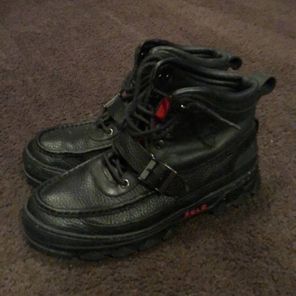 POLO Ralph Lauren Leather Boots - Picture 1 of 4